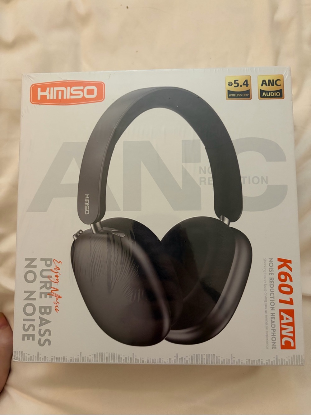 K601 ANC Over-Ear Headphones — Black